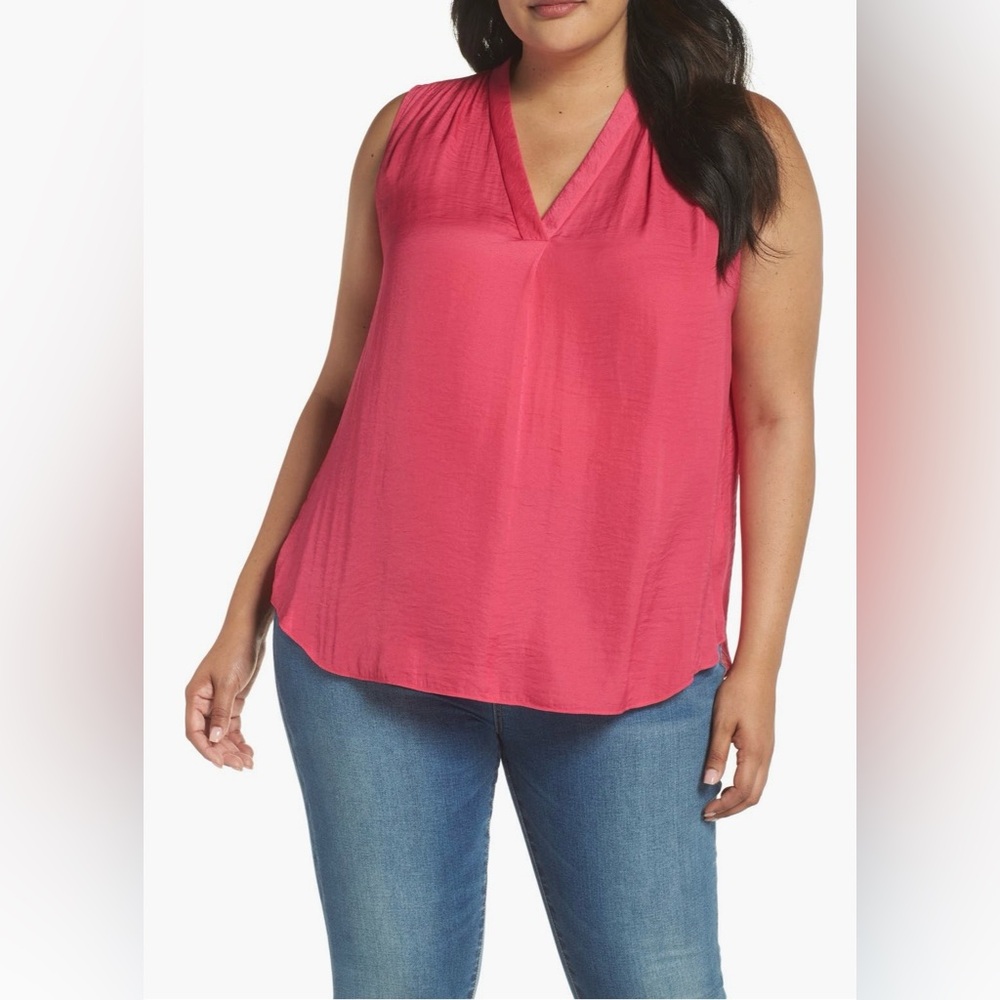 ***3 for $30***. Vince Camuto Fuchsia Sleeveless Blouse